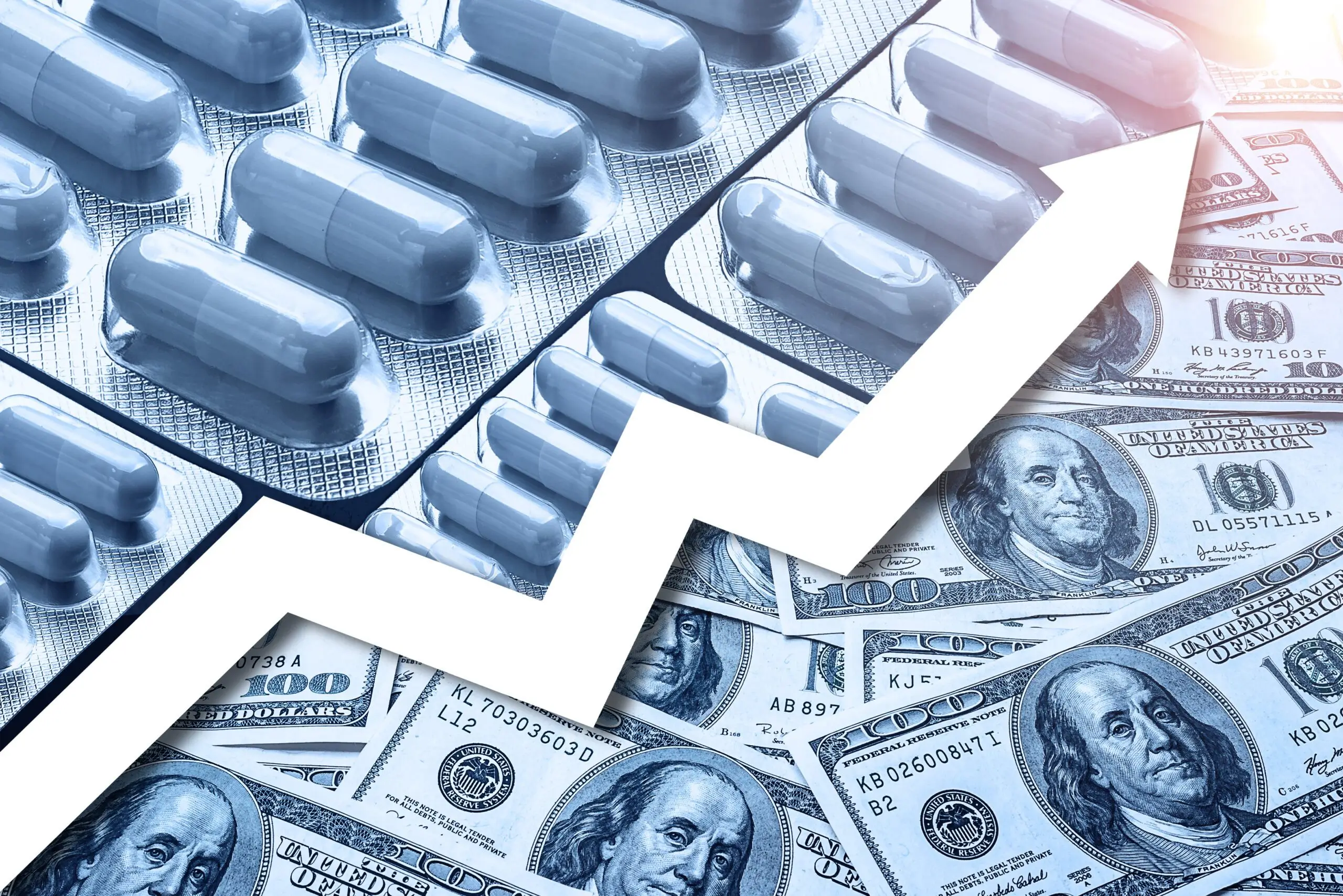 Graph of rise in the cost of medicines